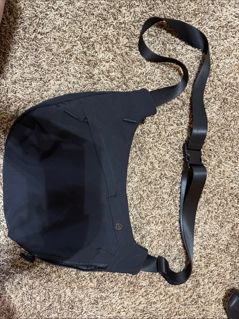 Black Women's Belt Bag - Minimal Everyday Sling